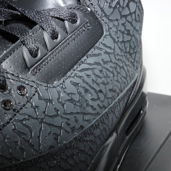 2011 Air Jordan 3 Retro Black FLIP 315767-001 Elephant Print US 11 Worn Once - Picture 9 of 16